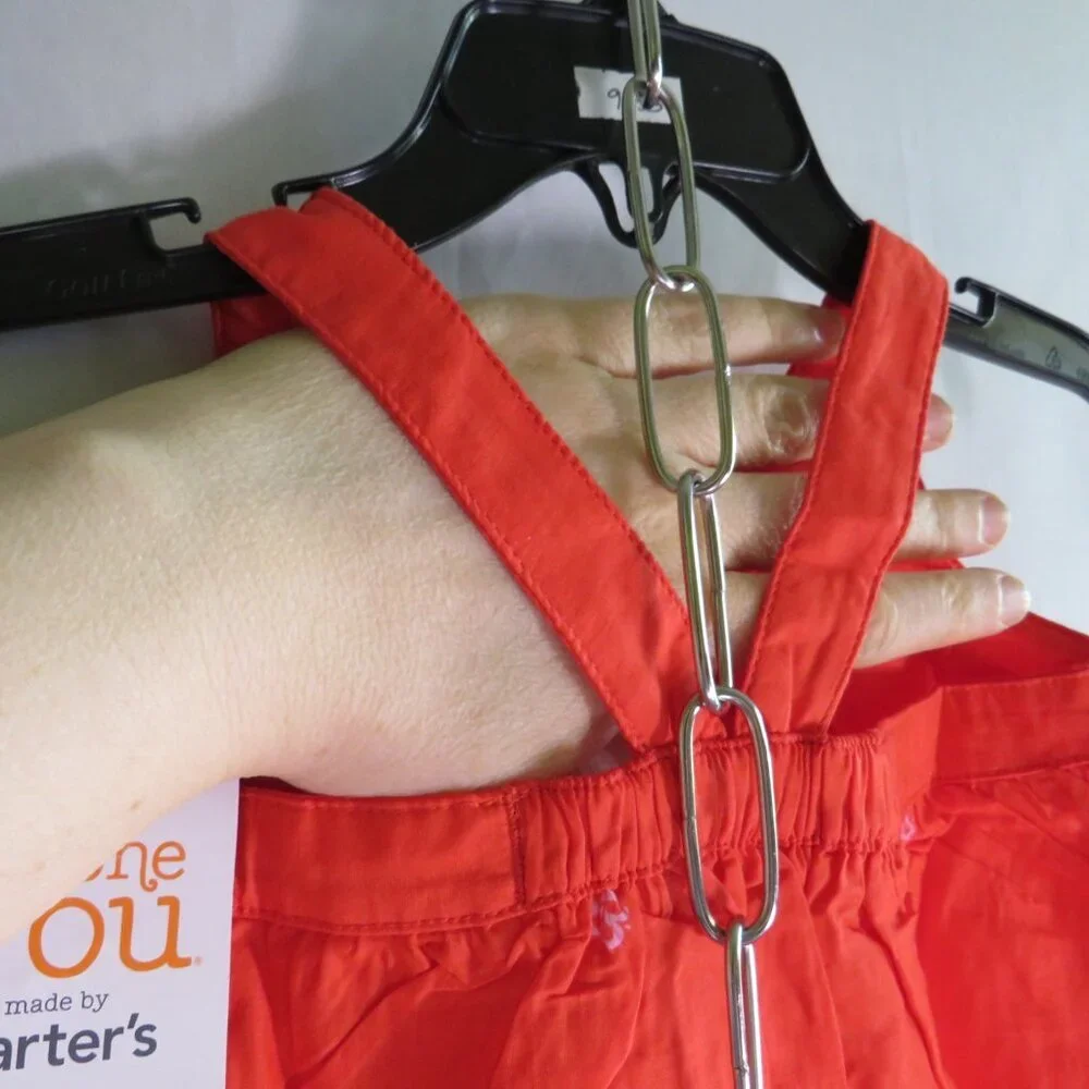 Baby Red - Orange Dress & Panties (Lined Dress) 6mts 2pc Sleeveless 100% cotton